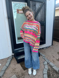 Ladies Open Knit Sweater