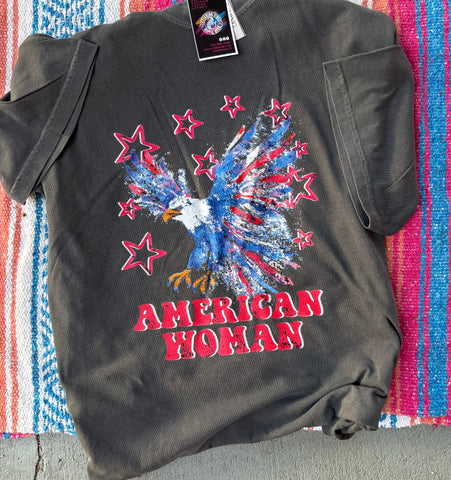 Unisex Short Sleeve T - American Woman Abstract