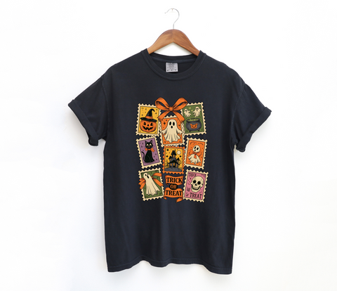 Unisex Short Sleeve T - Halloween Stamps