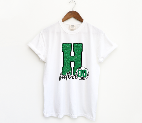 Unisex Short Sleeve T - H Glitter Soccer