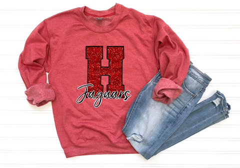 Unisex Sweatshirt - H Jaguars Glitter