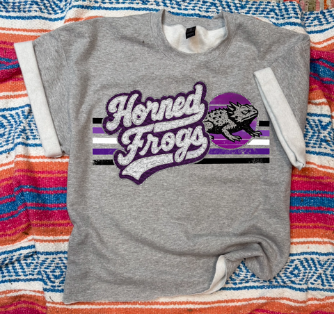Unisex Sweatshirt T Shirt - Horned Frogs (Customizable)