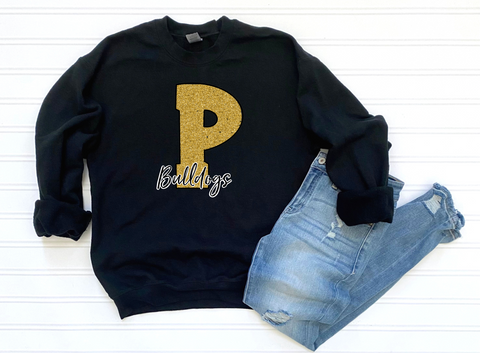 Unisex Sweatshirt - P Bulldogs Glitter