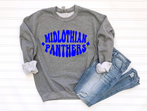 Unisex Sweatshirt - Retro Midlothian Panthers