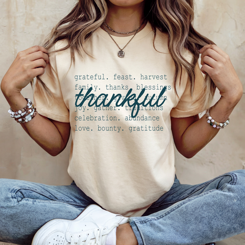 Unisex Short Sleeve T - Thankful Words