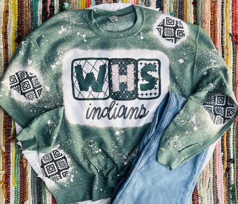 Unisex Sweatshirt - WHS Indians Patches
