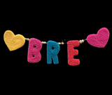 Personalized Punch Needle Name Garland