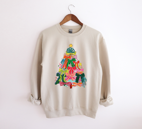 Unisex Sweatshirt - Christmas Tree Bows