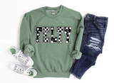 Unisex Short Sleeve T - Felty Checkered Stars