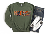 Unisex Sweatshirt - Hachie Stitched Varsity Letters (Customizable)