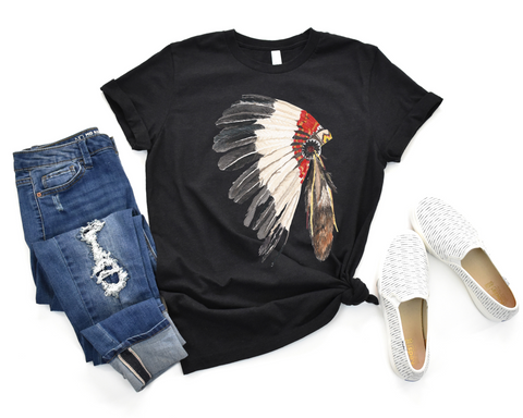 Unisex Short Sleeve T - Headdress Boho