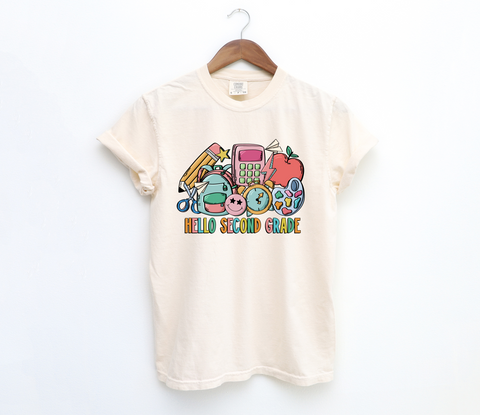 Unisex Short Sleeve T - Hello Second Grade (Customizable)