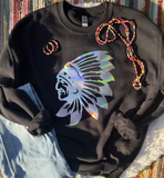 Unisex Long Sleeve T - Holographic Indian