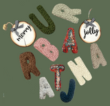 Custom Punch Needle Initial Key Chain