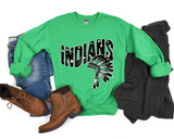 Unisex Short Sleeve T - Indians Distressed