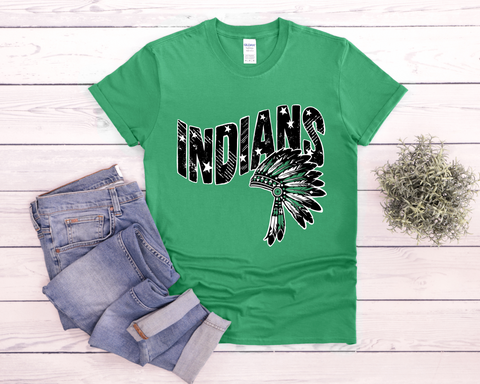 Unisex Short Sleeve T - Indians Distressed