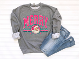 Unisex Sweatshirt - Pink Merry Santa