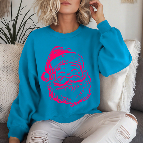 Unisex Sweatshirt - Pink Santa