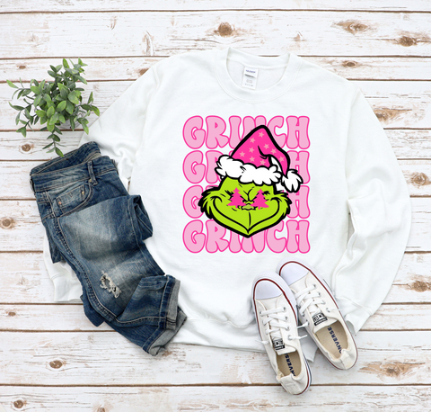 Unisex Sweatshirt - Pink Grinch