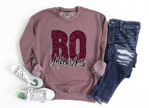 Unisex Sweatshirt - R.O. Hawks Glitter