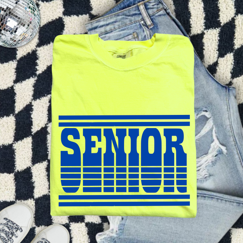 Unisex Short Sleeve T - Senior Stripes (Customize)