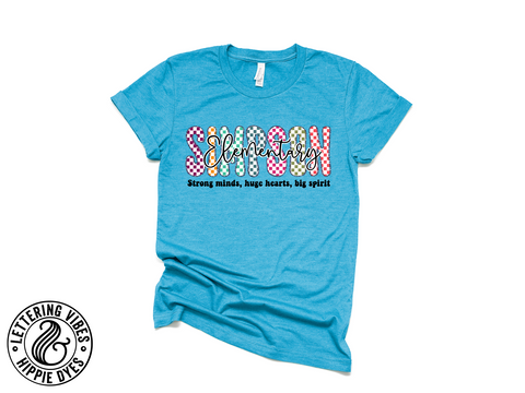 Unisex Short Sleeve T - Simpson Checkered