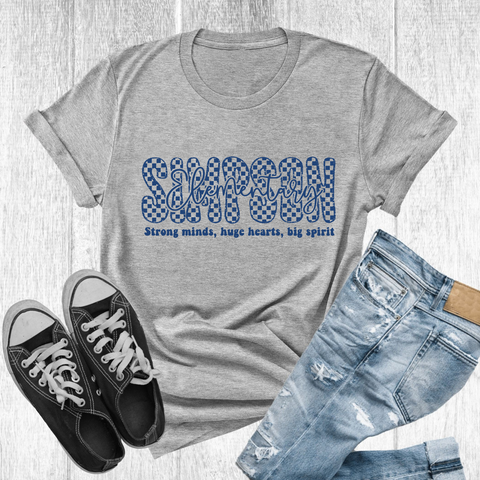 Unisex Short Sleeve T - Simpson Checkered