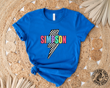 Unisex Short Sleeve T - Simpson Lightning