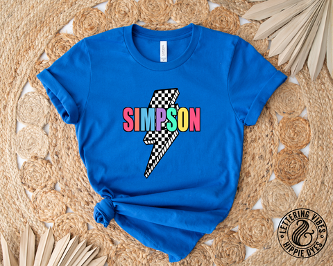 Unisex Short Sleeve T - Simpson Lightning