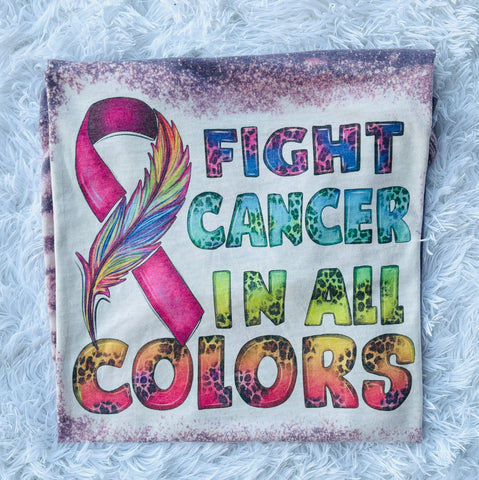 Unisex Short Sleeve T - Fight Cancer In All Colors - Customizable