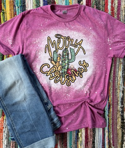 Unisex Short Sleeve T - Merry Christmas Cactus