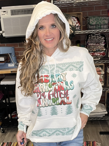 Unisex Hoodie Sweatshirt - Ugly Christmas Sweater